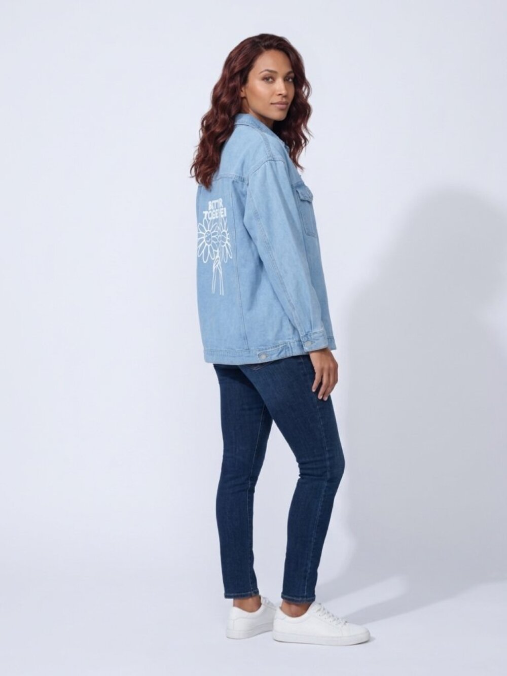 LIKE NEW "Greater Together" Denim Jacket (M)